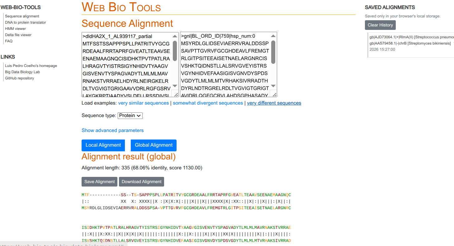 Web Bio Tools screenshot